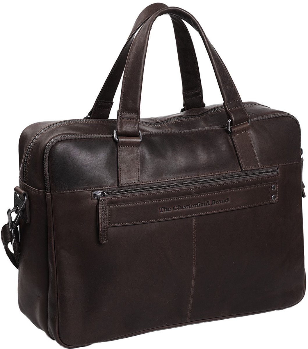 The Chesterfield Brand - Leren Laptoptas Bruin Misha