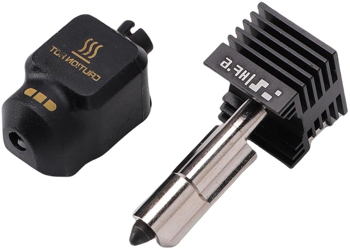 3D Printer Hotend - Gehard Mondstuk - Precisie Printen - Volledig Metalen Ontwerp - 06 Mm - Zilver