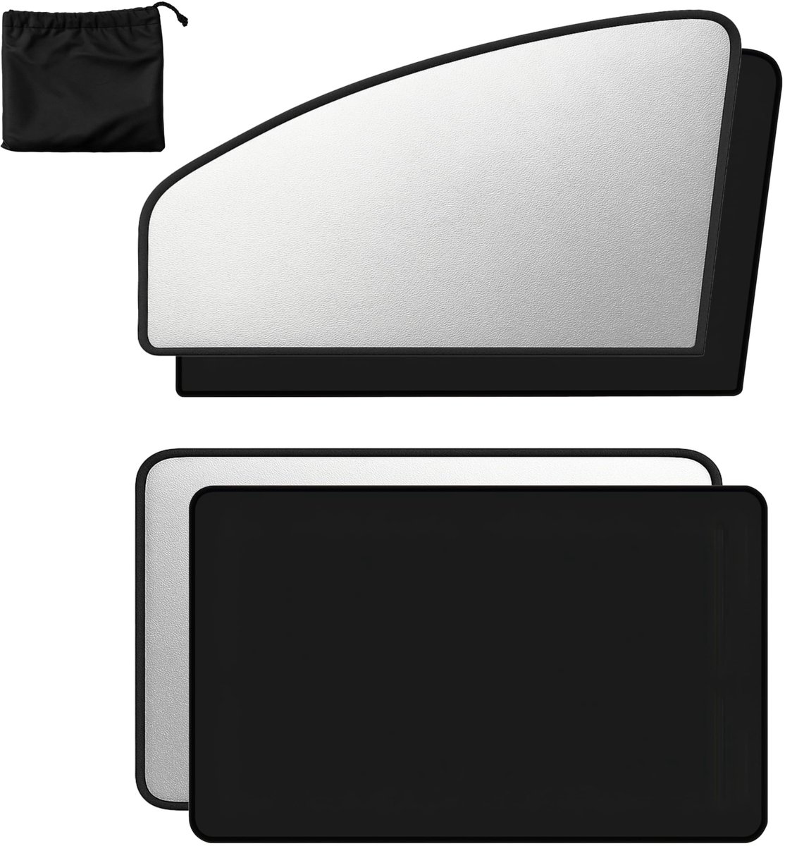 Dailygoods - Set van 4 Auto Zonweringen voor Zijruiten