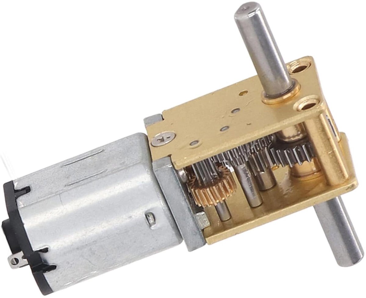 DC Reductiemotor - Mini Motor Tandwielmotor - Robotica Projecten - Volledig Metalen Constructie - 30 RPM - Metaal