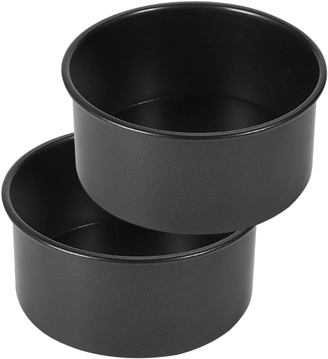 Dailygoods- Bakvorm Ronde 10,5 cm - Bakvormset 2 Stuks - Taartvorm - Antiaanbaklaag - Roestvrij Staal - Duurzaam en Gezond