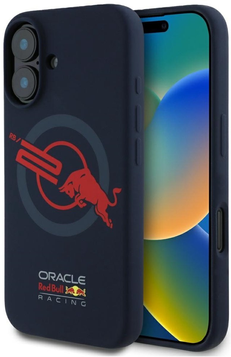 Red Bull Hoesje Hc Siliconen Orbr20 Logo Rode Rand Voor Iphone 16 Geschikt Voor Magsafe