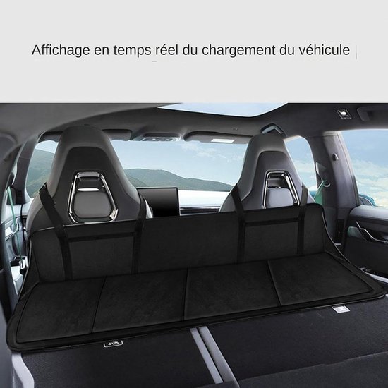 Auto Slaapmatras - Reis Extender Bed - Comfortabel Reizen - Ruimtebesparend Opvouwbaar - 42 x 128 cm - Zwart — afbeelding 5