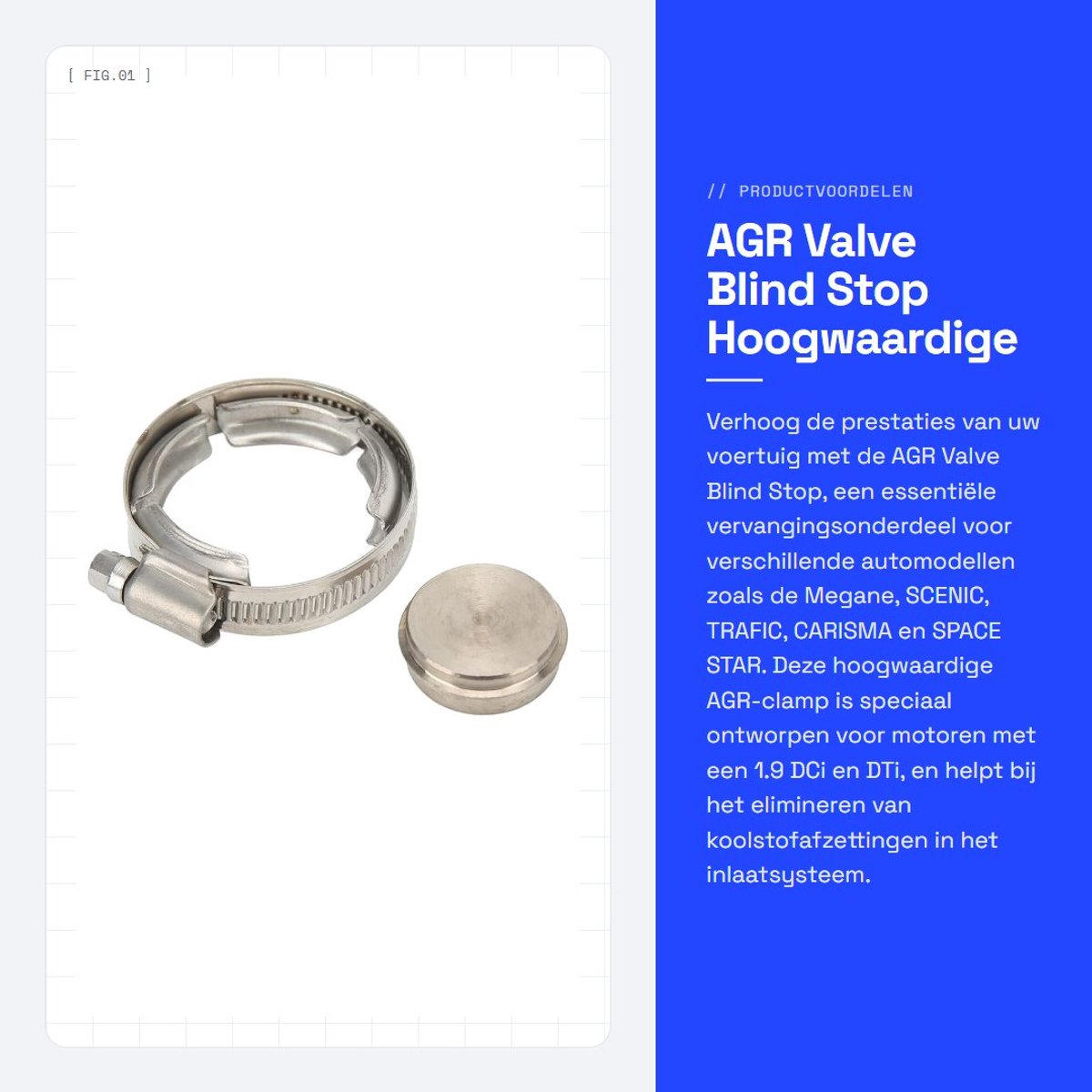Dailygoods- AGR Klep Hoogwaardige Aluminium - AGR Klemmen - Schokbestendig - Roestvrij - Motoronderdelen - Eenvoudige Installatie - Afsluitplug