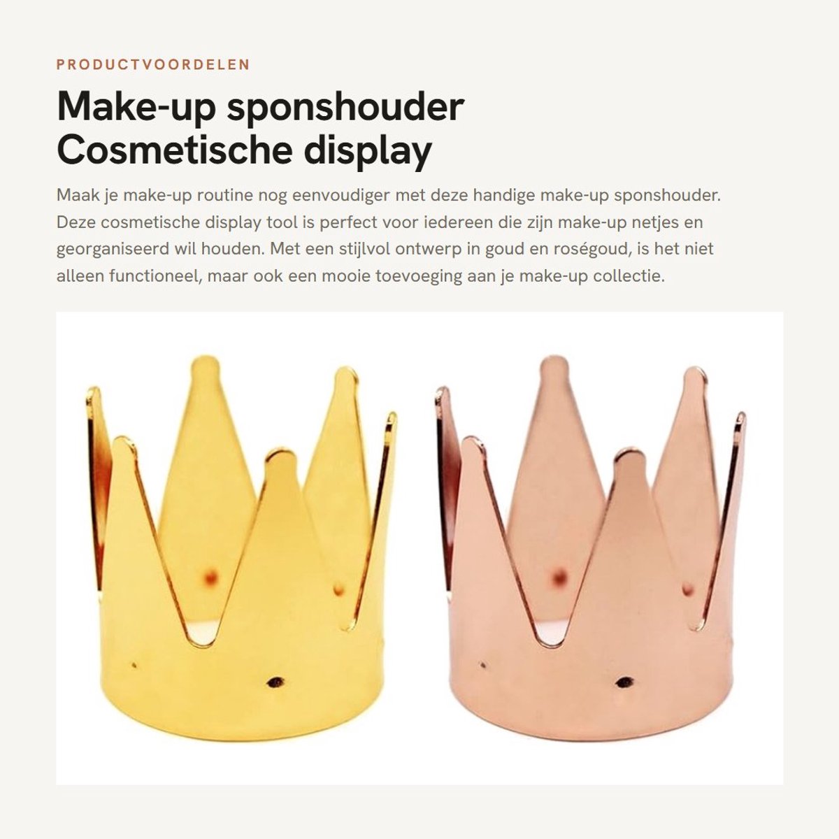 Dailygoods- Make-up Sponshouder - 2 Stuks - Draagbaar/Lichtgewicht - Roestbestendig - Flexibel/Compact - Droogstandaard voor Cosmetica - Cosmetische Organizer