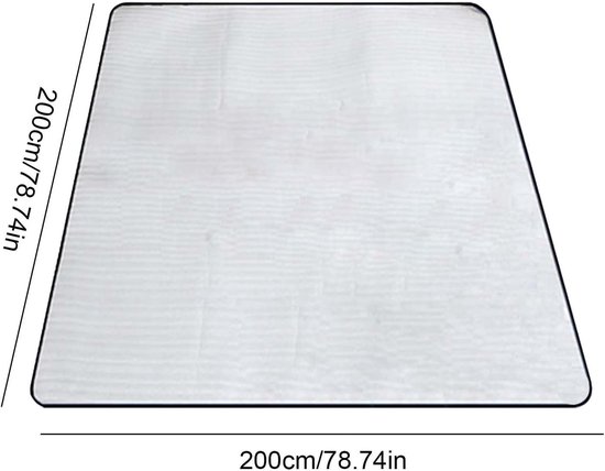 Campingmat - Vloermat - Buitenactiviteiten - Waterdichte isolatie - 200 x 200 cm - Aluminium — afbeelding 5