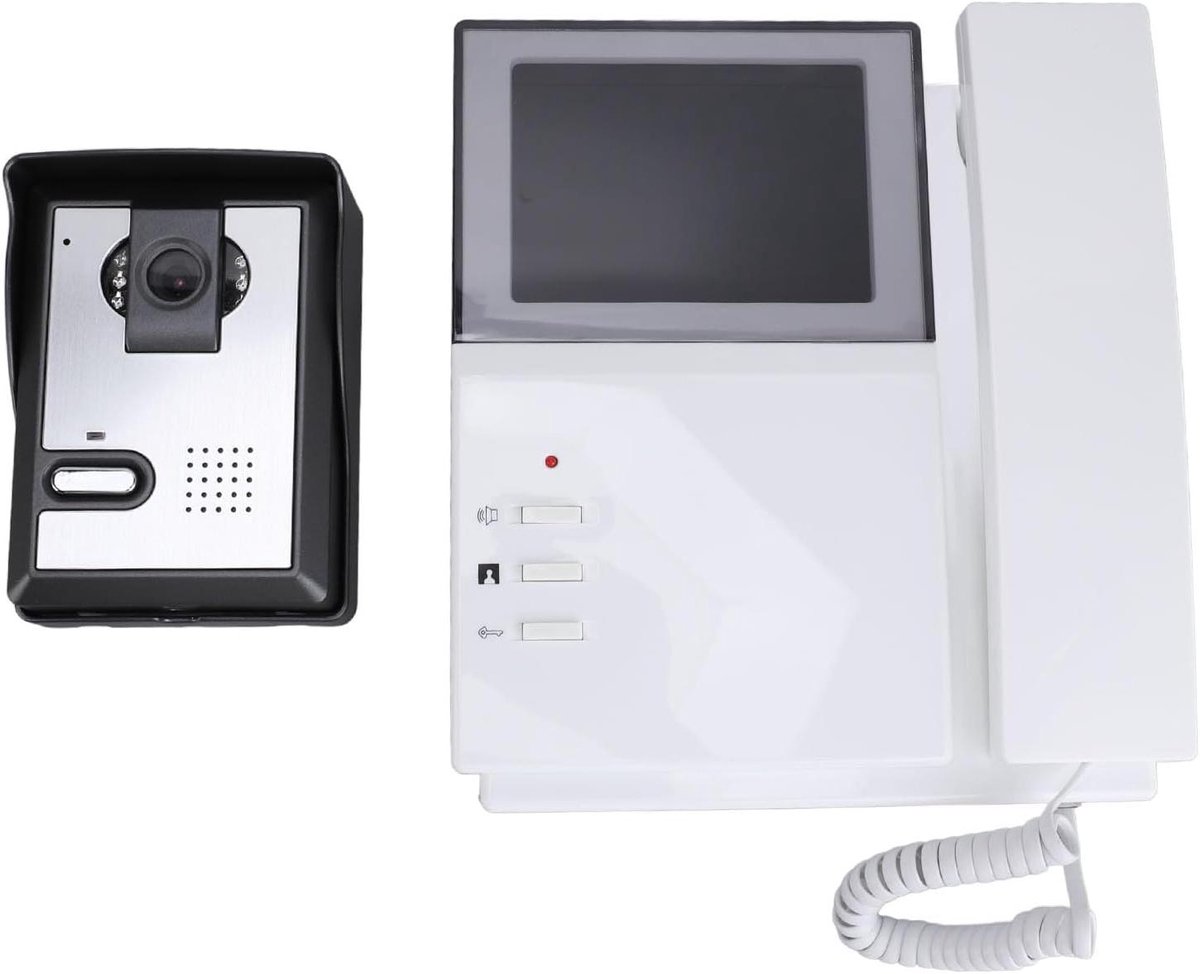 Video Deurbel - Deurtelefoon Set - Veiligheid Thuis - 4.3 Inch LCD Scherm - 200 Meter Kabel - Zilver