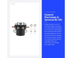 Dailygoods - Startrelais - 4-terminal DC 12V - Robuuste starter voor tractor en vrachtwagen - Innovatieve auto-elektronica - Geschikt voor auto - 12VB...