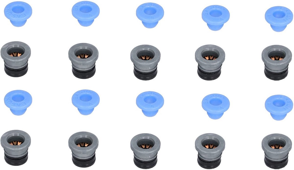 Dailygoods- Kop Pneumatisch 10 Stuks - Ventielkoppen - Eenvoudige Installatie - Lichtgewicht - Praktisch - Inclusief Blauwe Doppen - Ventiel