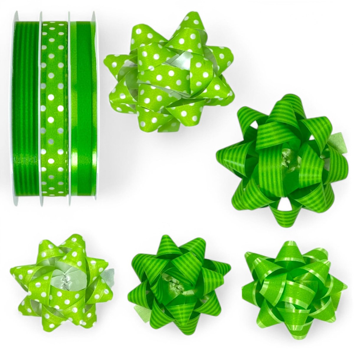Dailygoods- Cadeauband Set - Glanzend/Maat - 3 Rollen - Geschenksluier - Knutselprojecten - Perfect voor Feestdagen - Scheurvast Materiaal - Geschenkband
