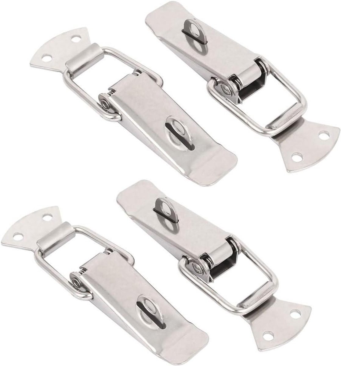 Koffer Slotjes - Kist Klemmen - Koffers Sluiten - Veerbelast Metaal - 32 x 40 x 12 mm - Zilverkleur