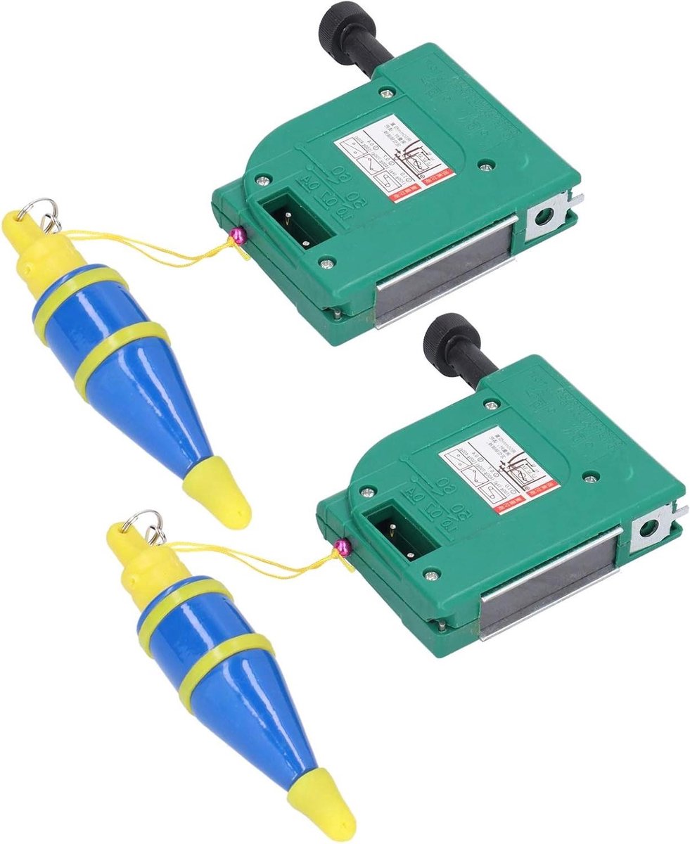 Loodlijn Set - Meetgereedschap - Verticale Meting - Magnetische Bevestiging - 2x 5 Meter - Groen