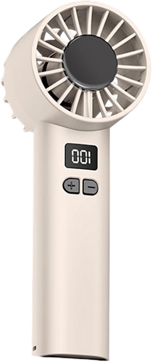 Handventilator Oplaadbaar - Persoonlijke Koeler - Mobiele Verkoeling - 100 Snelheden - 16 cm - Wit