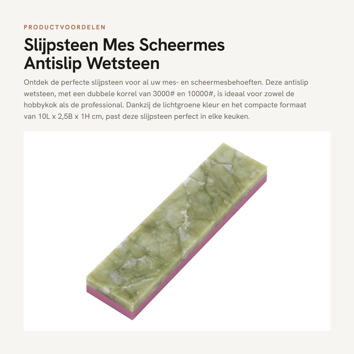 Dailygoods- Slijpsteen Antislip - Slijpsteen voor Messen - Wetsteen - Polijstgereedschap - Twee Kanten - 10000#/3000# Grit