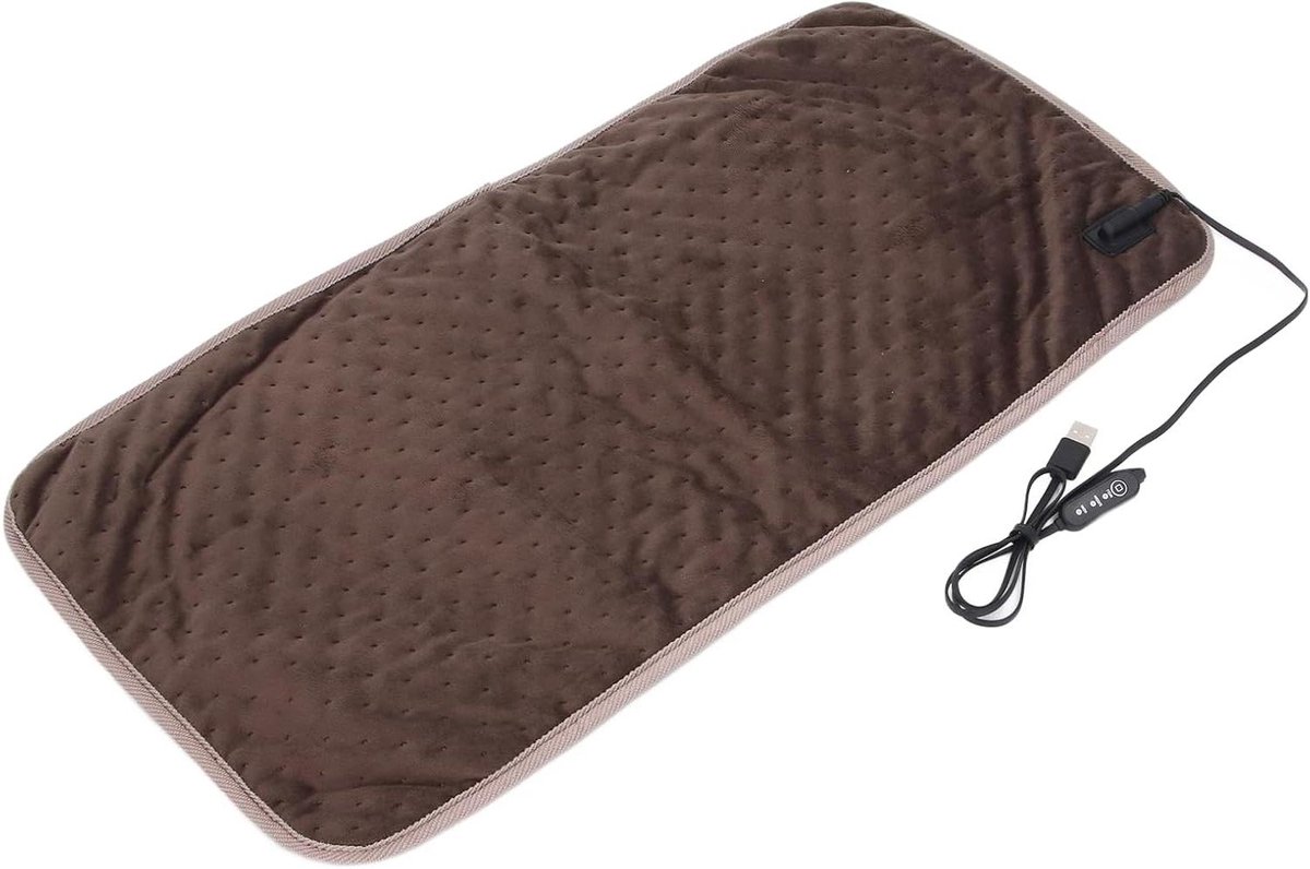 Elektrische Verwarming - Verwarmingskussen USB - Ontspanning en Warmte - 3 Warmtestanden - 30x60cm - Grijs