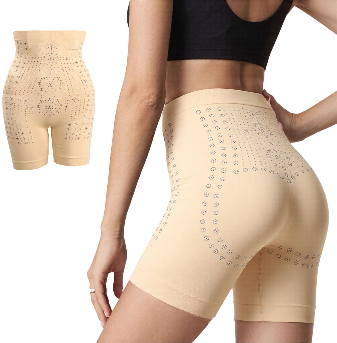 Dailygoods- Corrigerende Shorts Ademend - Hoge Taille - Buikcorrectie - Shaping Shorts - U-vormig Kruisontwerp - Lichtgewicht Nylon/Spandex - Shapewear