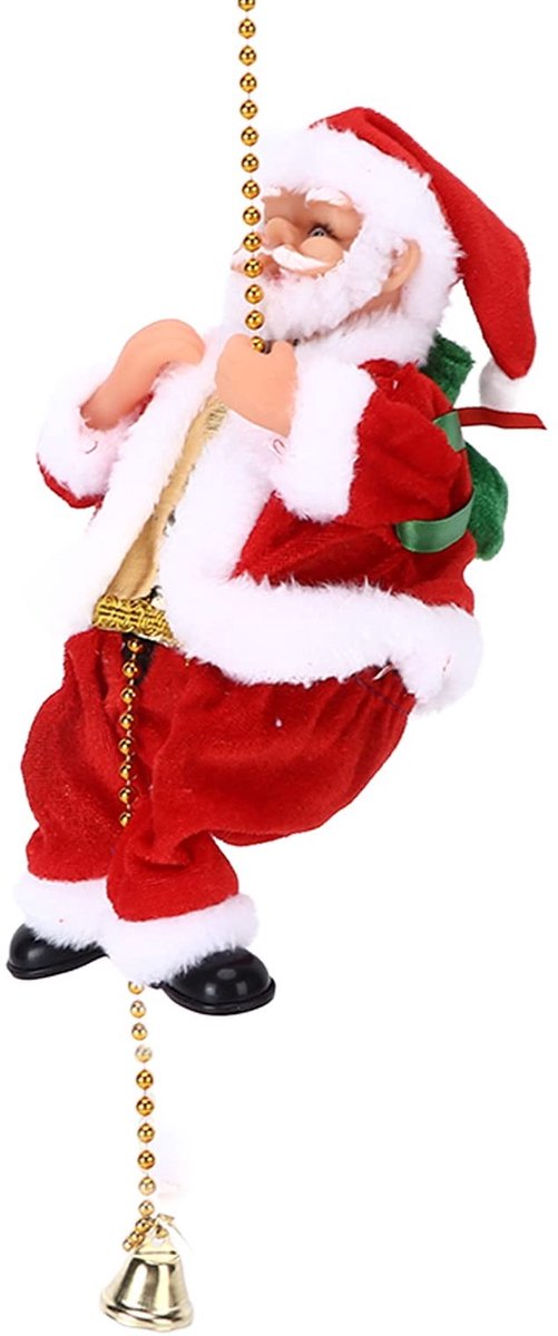 Dailygoods- Kerstboomhanger met Klimende Kerstman - Herbruikbaar Speelgoed - Leuke Decoratie - Interactieve Versiering - Vrolijke Kerstversiering - Perfect voor Kerstfeest - Kerstdecoratie