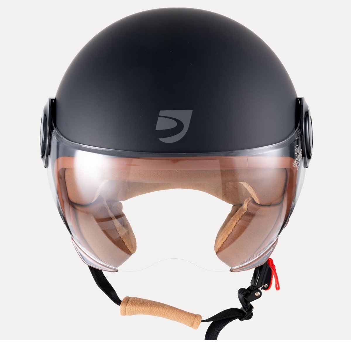 MOTOBLOUZ SKYLAR Scooterhelm - Motorhelm - Jet Helm voor Vespa, Scooter, Motor Brommer & Snorfiets - Zwart - M – foto 4