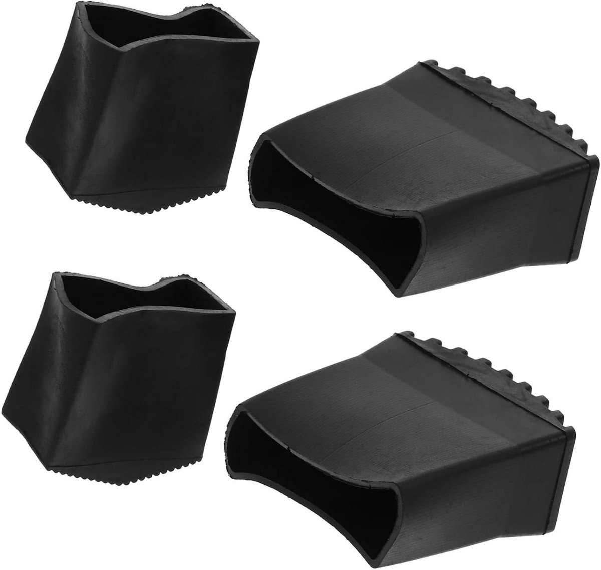 Ladder Voet Covers - Ladderdoppen Rubber - Vloer Beschermen - Anti-slip - 7x7x3.5 cm - Zwart