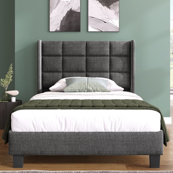 Modern Design Gestoffeerd Bed Met Gestoffeerd Hoofdeinde modern-design-gestoffeerd-bed-met-gestoffeerd-hoofdeinde