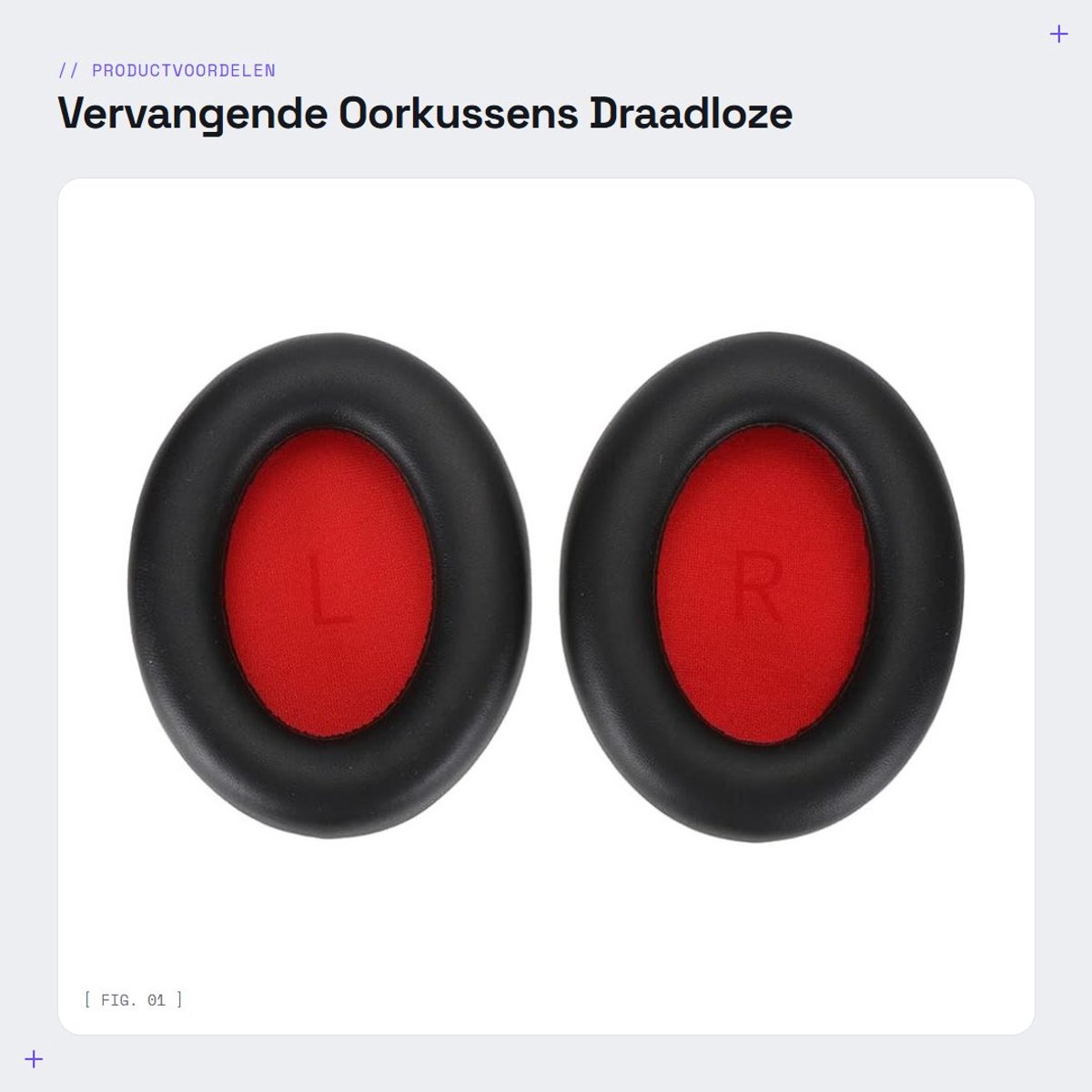 Dailygoods - Vervangende Oorkussens - Draadloze Hoofdtelefoon - Geluidsisolatie - Eiwit Leder - Comfortabele Oorkussens - Geschikt voor Hoofdtelefoon...