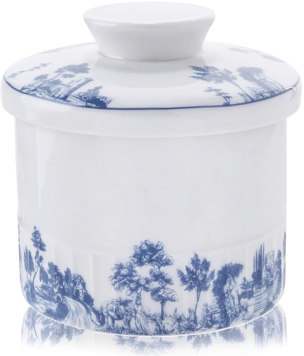 Dailygoods- Botervloot Keramisch - Franse Botervloot - Vaatwasmachinebestendig - Watergekoeld - Zachte/Smeerbare Boter - Ideaal voor Gezinnen - Boterpot