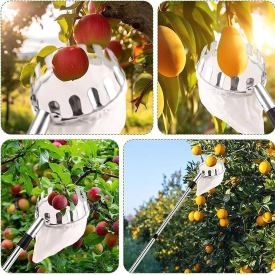 Fruit Plukstok - Telescopische Mand - Fruit Oogsten - Verstelbare Lengte - Tot 4 Meter - Niet gespecificeerd — afbeelding 5
