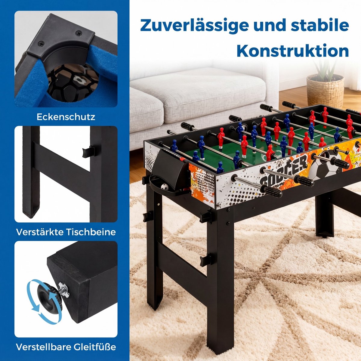 COSTWAY 14-in-1 speeltafelset, tafelspel, multifunctioneel met tafelvoetbal, hockey, biljart, tafeltennis, bowling, shuffleboard, schaaken, dame en backgammon, combi-tafel voor kinderen en volwassenen