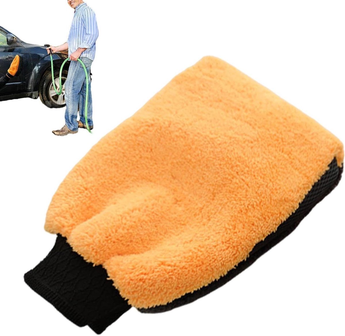 Autowashandschoen - Schoonmaakhandschoen Microvezel - Auto Reinigen - Krasvrije Lak - 23 x 17.3 cm - Niet gespecificeerd