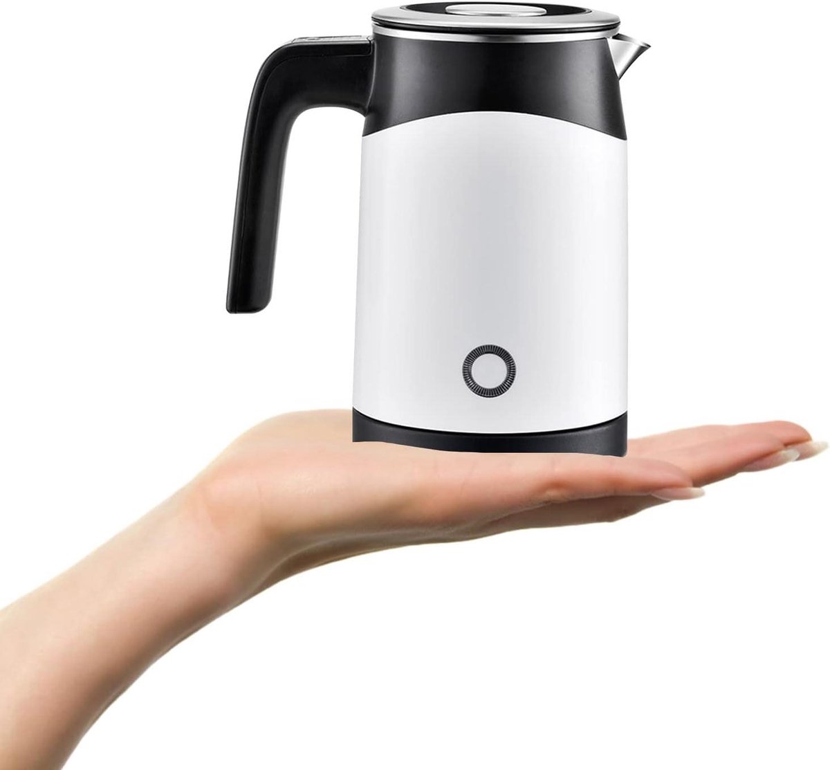 Draagbare Elektrische Waterkoker - Reis Waterkoker - Snel Water Koken - Snelkokende Verwarming - 05 l - Wit