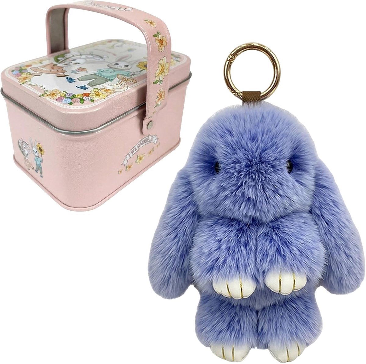 pluche konijn blik konijn sleutelhanger zacht cadeau afstuderen cadeau vaderdag verjaardagscadeau konijn schattig kawaii zacht