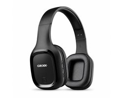 Grixx draadloze Bluetooth koptelefoon - Over-ear - Microfoon - Zwart - Lichtgewicht