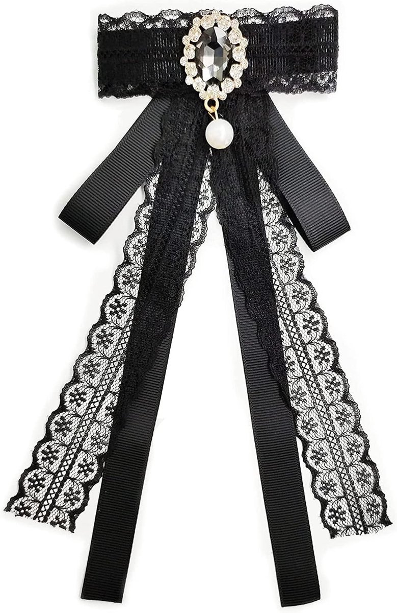 Strikbroche met strass vlinderdas met broche parel boog vintage band broches dames vintage broche naalden strass legante broche naalden kleding damesmode kledingclip