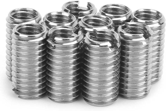 10 Stks Innerlijke M6 * 1.0 Buitenste M8 * 1.25 Lengte 15mm Sleufschroefdraad Inserts — afbeelding 5