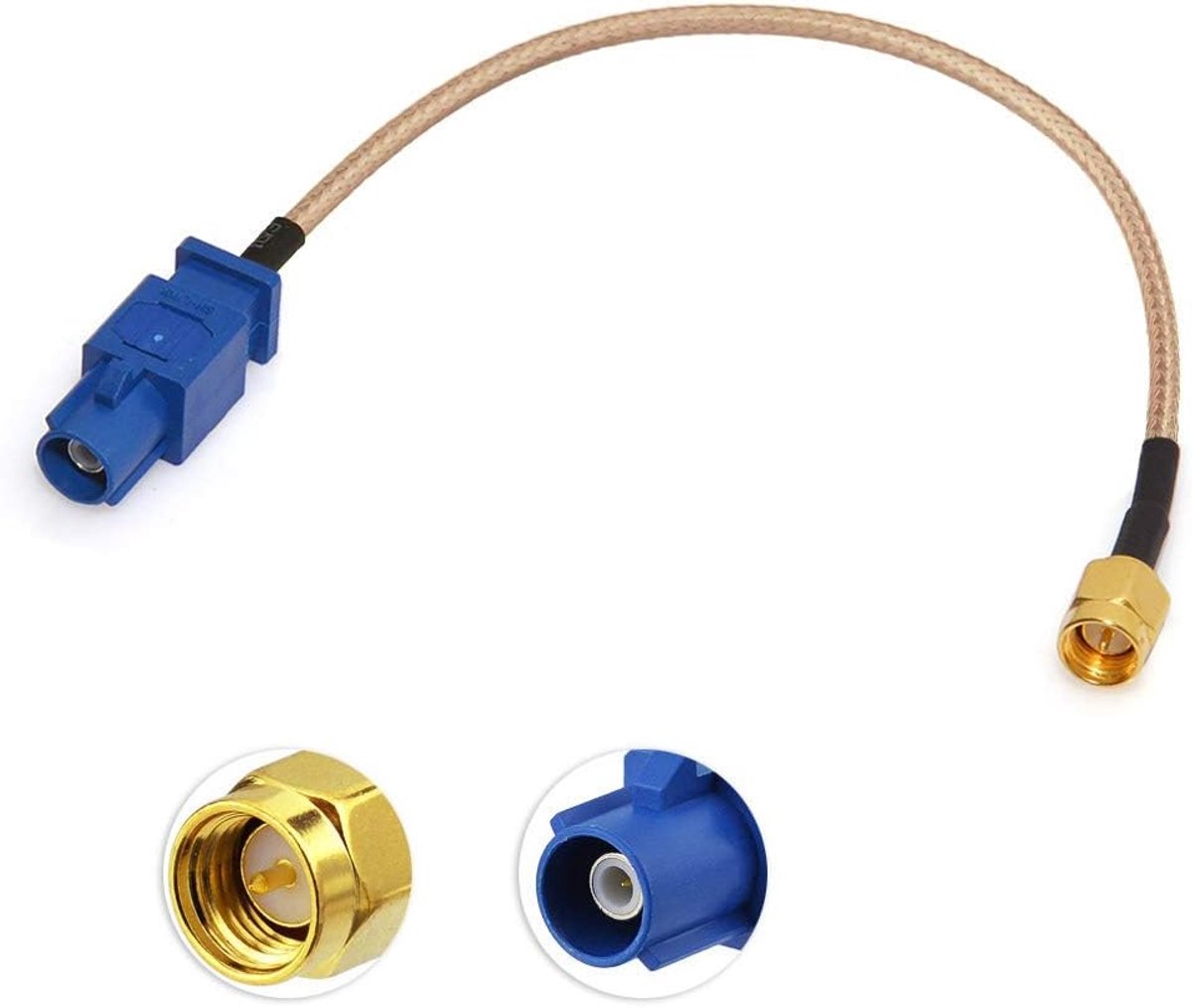 Voertuig Auto GPS Antenne Adapter Kabel SMA Mannelijk naar Fakra C Mannelijke Blauwe Coaxiale Pigtail Kabel 15cm 6 inch voor Voertuig Truck SUV Auto Stereo Hoofdeenheid GPS Navigatie Ontvanger