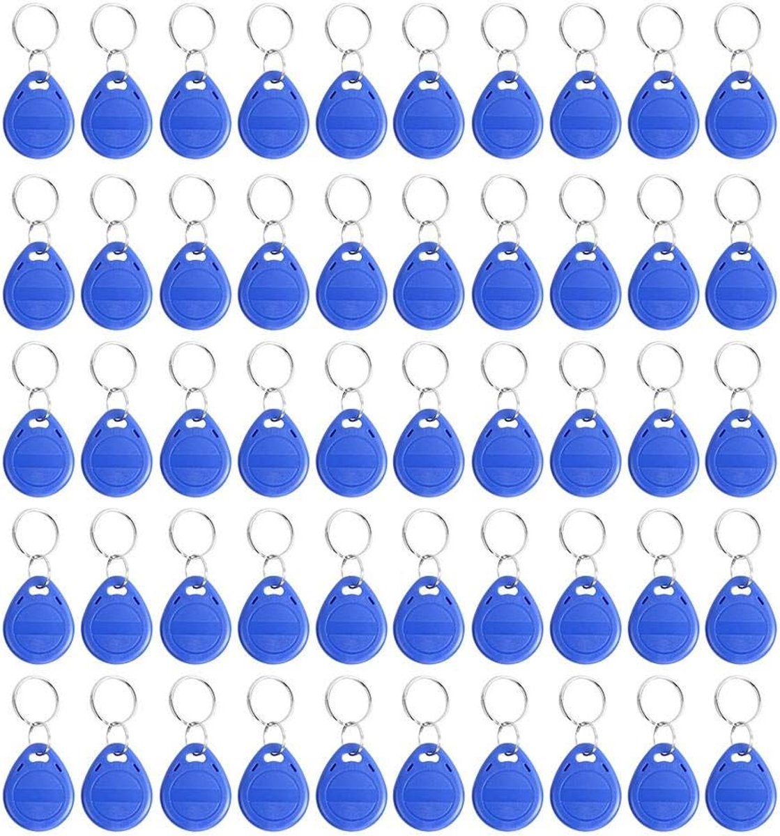 Entry Tag, 50 stks 125 KHz Toegangscontrole RFID EM4100 Card Tag Token Sleutelhanger Keyfob voor Door Entry Toegangscontrole Systeem(ID kaart)