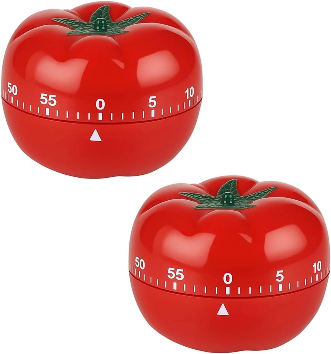 2 stuks mechanische tomaten-timer, tomaten-timer, voor keuken, pomodoro-tijdmanagement, bakken en leren