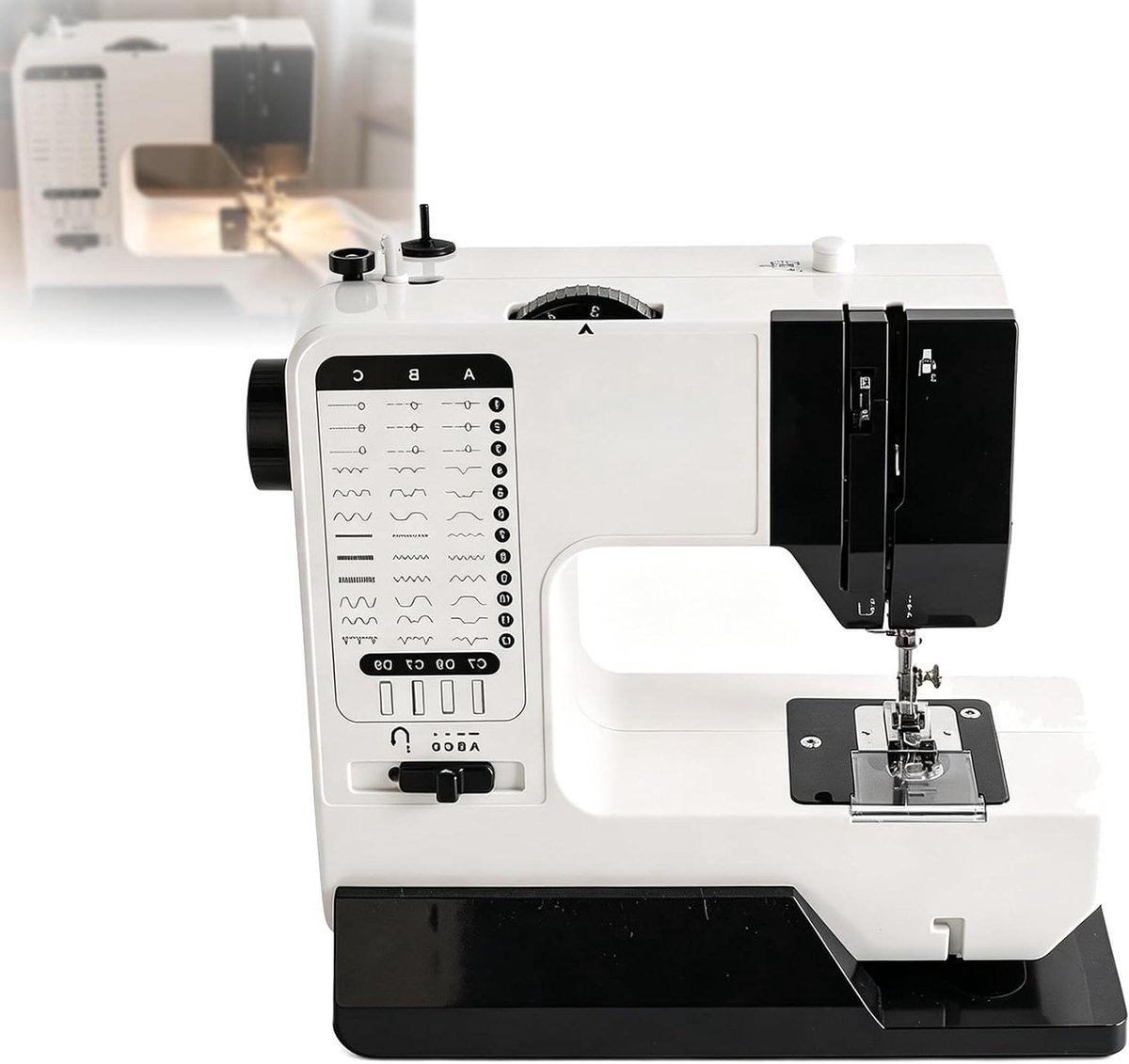 Overlock Naaimachine - Naaimachine Dikke Stof - Kleding Maken - 38 Ingebouwde Steken - 2.4 kg - Wit