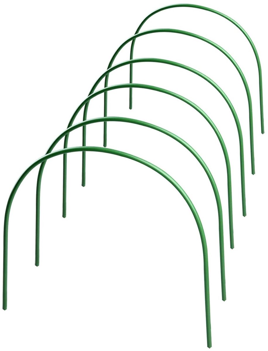 Tuin Ondersteuning Hoepels - Kas Hoops - Planten Beschermen - Plastic Gecoat Staal - 48x48 cm - Groen
