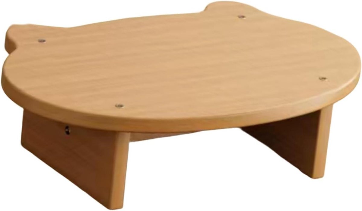 Ergonomische Voetsteun - Voetenbankje Bureau - Zithouding Verbeteren - Massief Houten Stevig - 150 Kg Belasting - Houtkleur