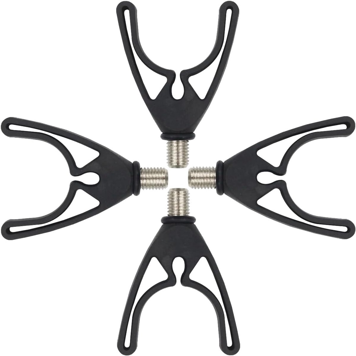 Hengelkussens set van 4 - V-vorm - hengelhouder met snoerloopinkeping - ideaal voor banksticks en rod pods - ShopVlot