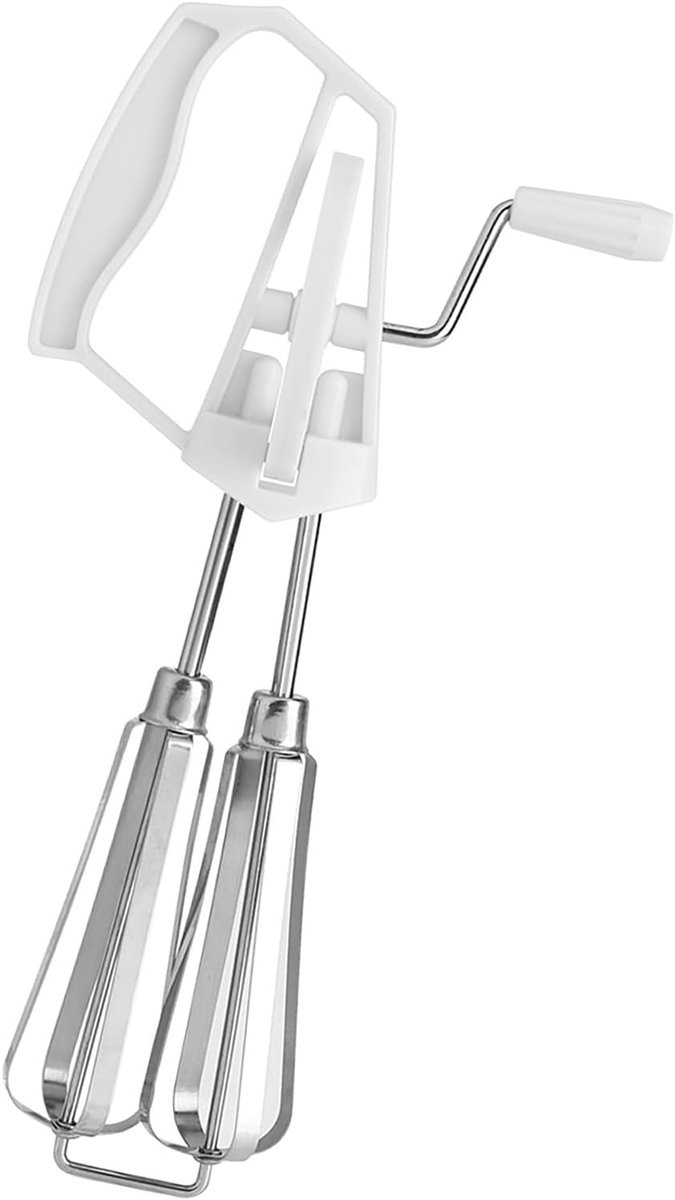 Handmixer Rvs - Garde Klop - Snel Mixen - Dubbelkop Ontwerp - 25.5 cm Lengte - Wit — afbeelding 4
