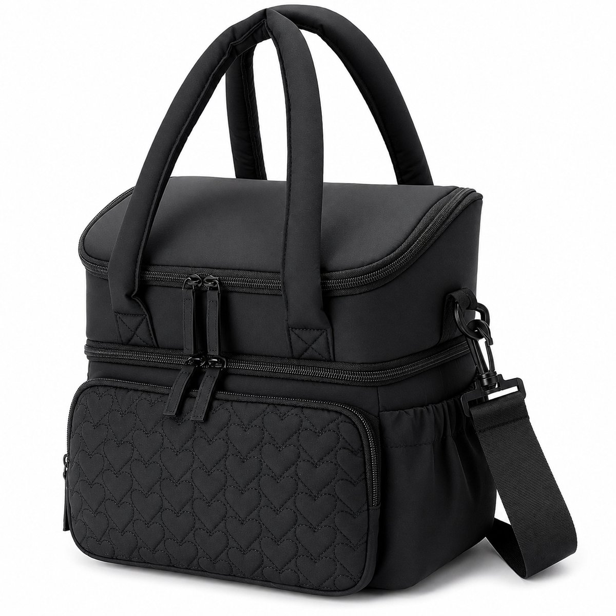 Bobypet - Geïsoleerde Koeltas Dames Zwart - Dubbellaagse Lunchtas 10 Liter - Lekvrije Thermotas , Kantoor, School en Picknick