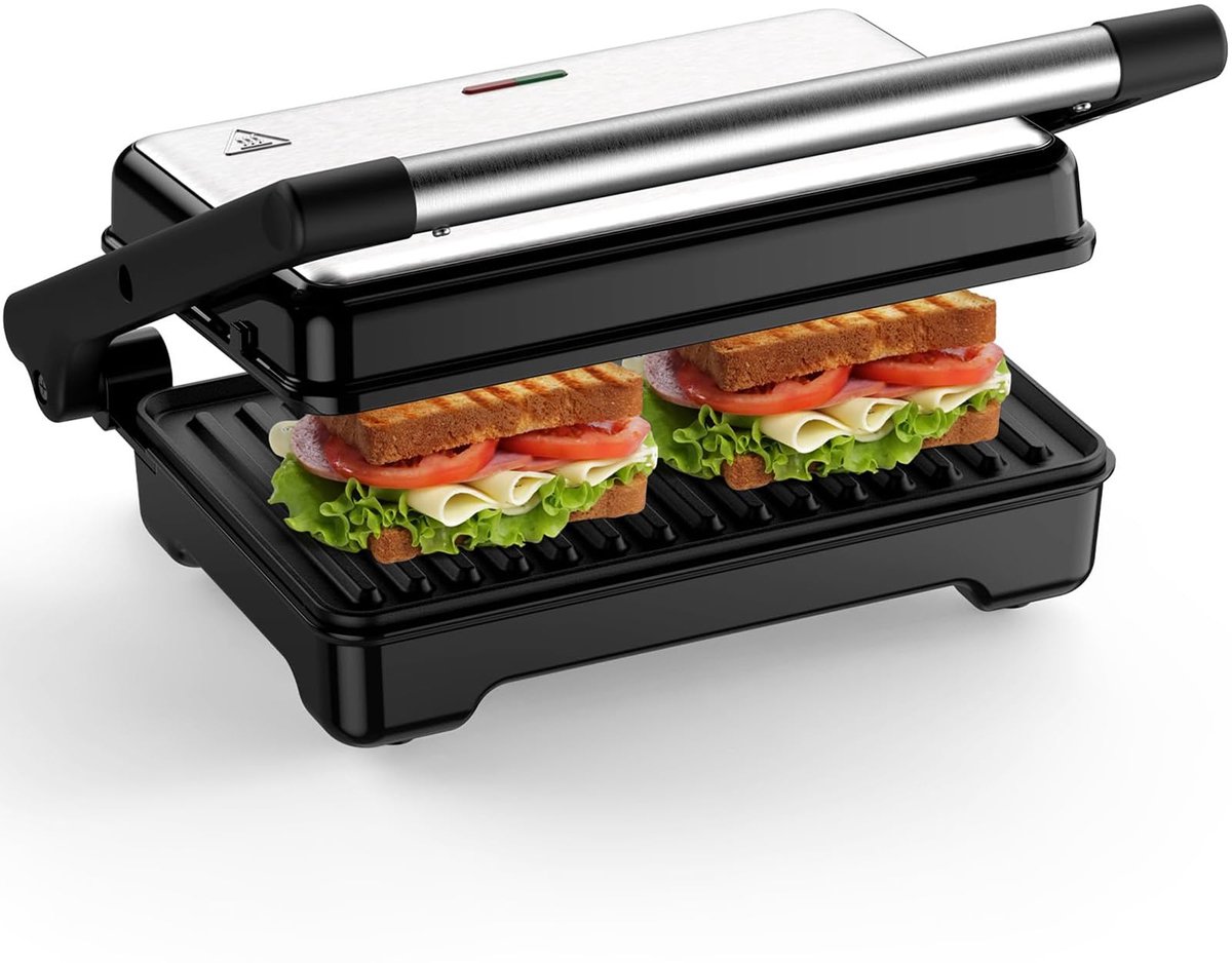 YASHE tosti-ijzer - 1500 W - 180° opening - antiaanbakplaten