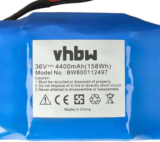 vhbw Vervangende accu voor Jetech JT-BC200-09, JT-BC201 voor e-scooter, hoverboard (4400 mAh, 36 V, Li-ion) van VHBW — afbeelding 4