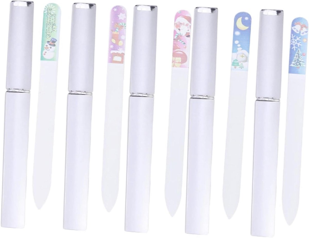 Glazen Nagelvijlen - Manicure Bestanden - Nagels Vormgeven - Dubbelzijdig Gebruik - 15 cm - Gekleurd