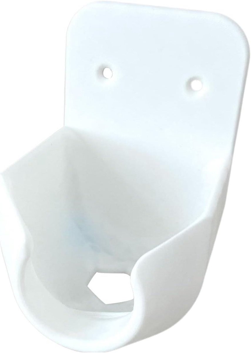 Wandslanghouder - Slang organizer - Tuin organiseren - Geïntegreerde afvoergaten - 12 x 9 x 8 cm - Wit