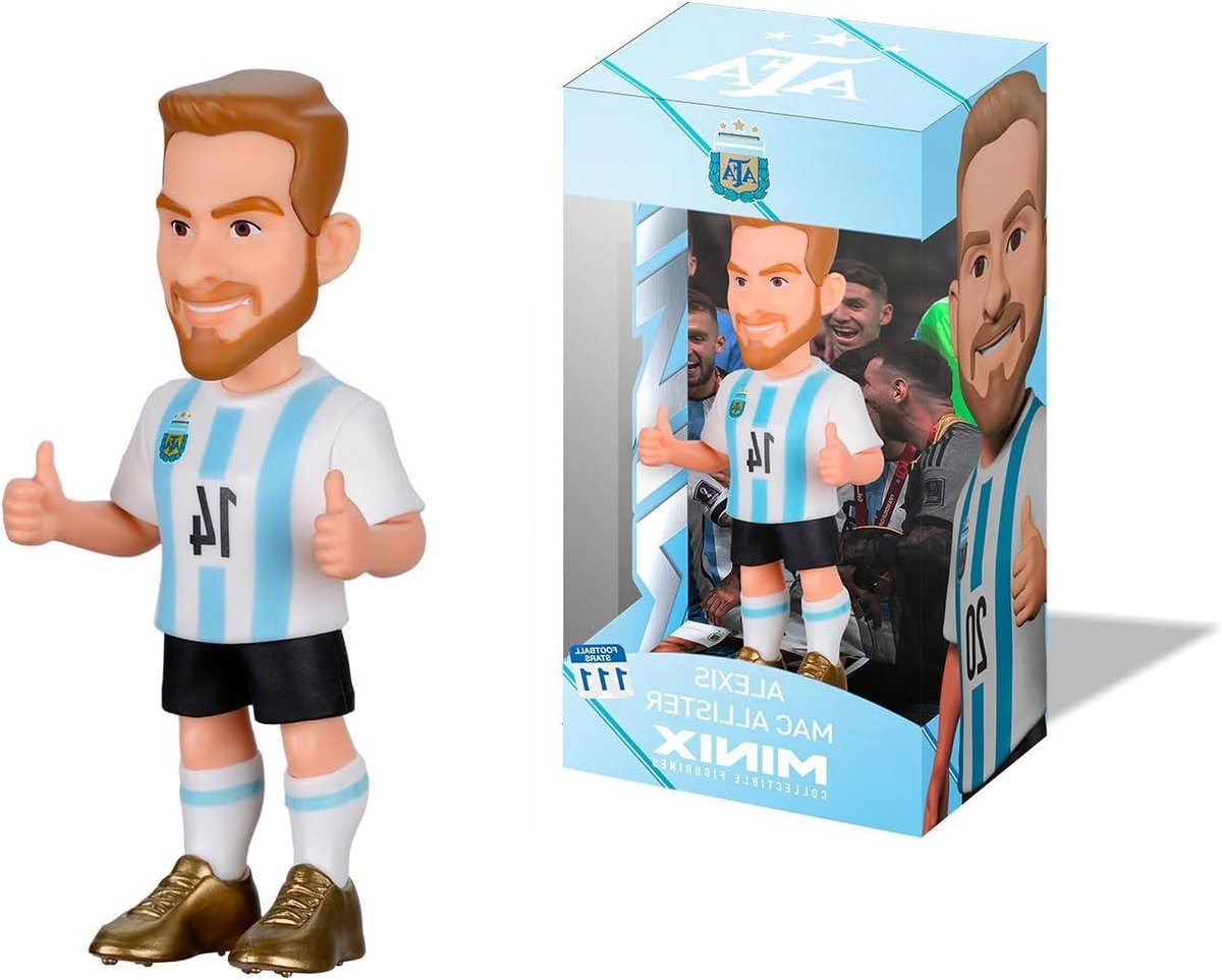 Voetbal Ster Figuur - Verzamelfiguur MC Allister - Sport Verzamelen - Officieel Gelicentieerd - 7 cm - Meerkleurig