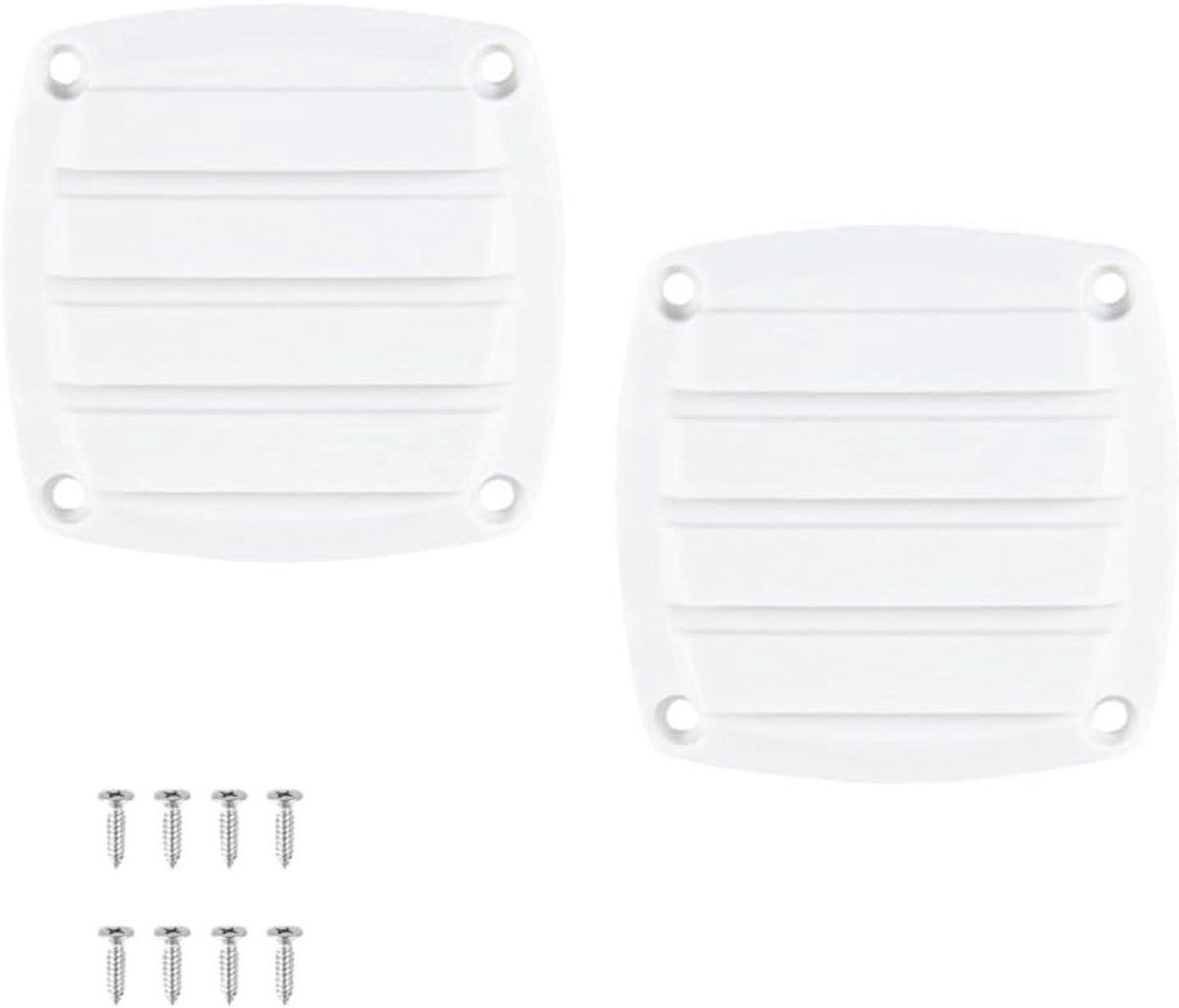 2-Pack Nylon Boot Luchtrooster Ventilatie Bootromp Cabine Ventilatieopeningen voor Schepen Jacht RV (8,3 cm Wit)