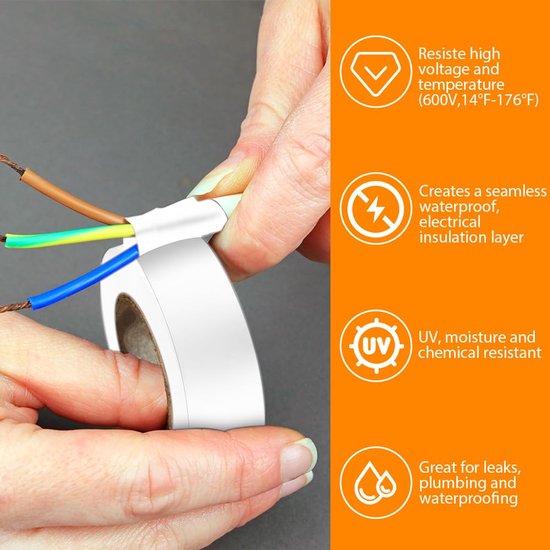Electrical Tape, 6 Rolls 19mm 20m Pvc Insulation Tape, Moisture — afbeelding 3